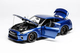 1:18 Nissan GT-R (R35) Track Edition 2020 -- Wangan Blue -- Motorhelix M83504