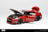 1:18 Nissan GT-R (R35) Track Edition 2022 -- Vibrant Red -- Motorhelix M83511