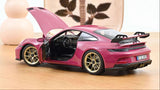 1:18 Porsche 911 (992) GT3 Coupe 2021 -- Ruby Star Red w/Gold Wheels -- Norev