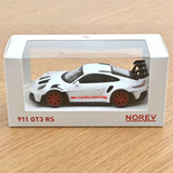 1:43 Porsche 911 (992) GT3 RS 2022 -- White w/Red Stripes -- Norev