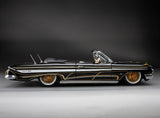 1:18 1961 Chevrolet Impala Convertible Lowrider - Black w/Gold Accents - Sunstar