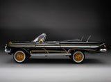 1:18 1961 Chevrolet Impala Convertible Lowrider - Black w/Gold Accents - Sunstar
