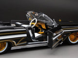 1:18 1961 Chevrolet Impala Convertible Lowrider - Black w/Gold Accents - Sunstar