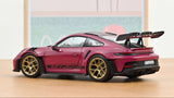 1:18 Porsche 911 (992) GT3 RS Weissach -- Ruby Star Red w/Gold Wheels -- Norev