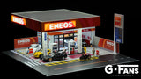 1:64 ENEOS Petrol Gas Fuel Station Diorama Display with LEDs -- G-Fans 710038