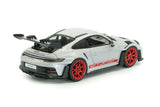 1:43 Porsche 911 (992) GT3 RS 2023 -- Ice Grey Metallic w/Red Stripe -- Solido