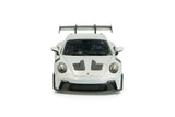 1:43 Porsche 911 (992) GT3 RS 2023 -- Ice Grey Metallic w/Red Stripe -- Solido