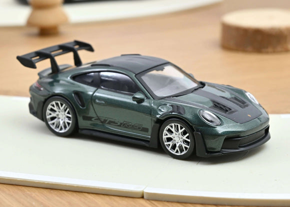 1:43 Porsche 911 (992) GT3 RS 2022 -- Malachite Green w/Black Stripes -- Norev