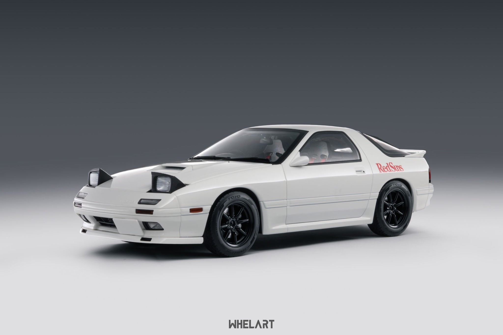 1:18 Initial D --Mazda RX-7 (FC3S) w/ Takahashi Ryosuke Figurine -- Wh
