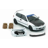 1:64 Honda Civic EG6 -- White w/Carbon Bonnet -- BM Creations