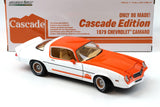1:18 1979 Chevrolet Camaro Cascade Edition -- White/Orange --  Greenlight