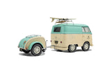 1:18 Volkswagen Shorty "Kool Kombi" -- Mint Green/Ivory White -- Solido