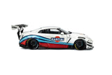 1:18 Nissan R35 GTR Liberty Walk 2.0 - Martini White w/Blue/Red Stripes - Solido