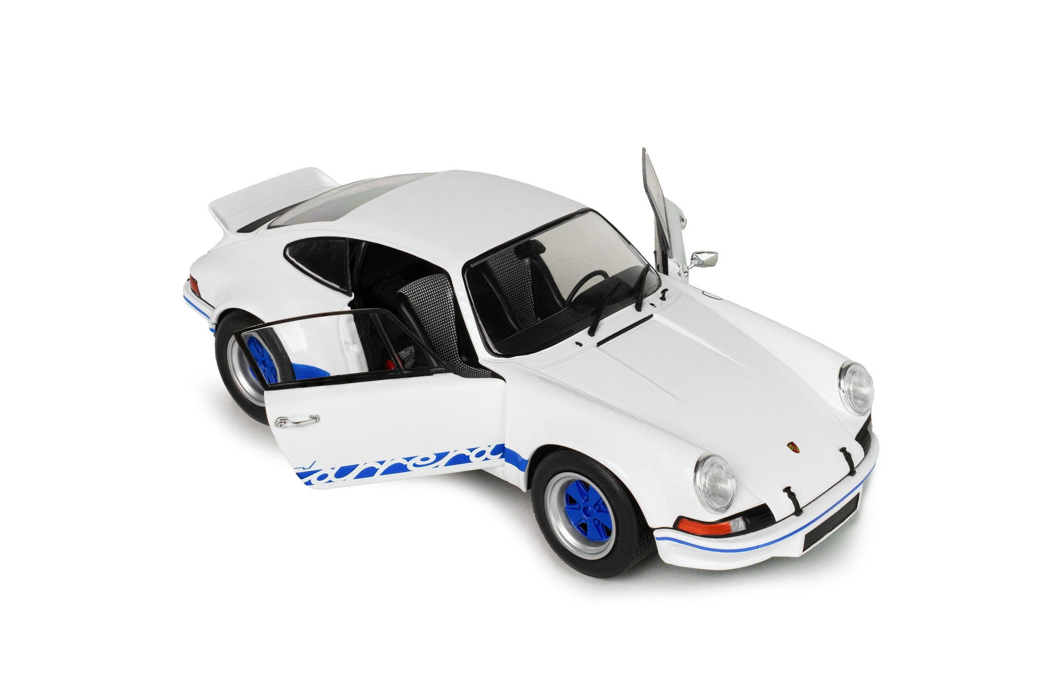 1:18 Porsche 911 Carrera RSR 1973 -- White / Blue Stripes -- Solido
