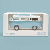 1:43 Volkswagen Kombi T2b Camper Van -- Light Blue/White -- Norev