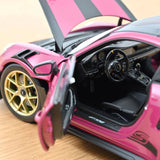 1:18 Porsche 911 (992) GT3 RS Weissach -- Ruby Star Red w/Gold Wheels -- Norev