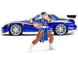 1:24 Street Fighter - Chun-Li w/1993 Mazda RX-7 Candy Blue -- JADA