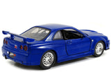 1:32 Brian's Nissan Skyline R34 GT-R -- Blue -- Fast & Furious JADA