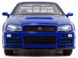 1:32 Brian's Nissan Skyline R34 GT-R -- Blue -- Fast & Furious JADA