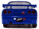 1:32 Brian's Nissan Skyline R34 GT-R -- Blue -- Fast & Furious JADA