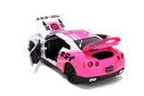 1:24 2009 Nissan GT-R (R35) -- Hello Kitty Pink/White -- JADA