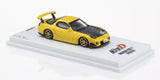 (Pre-Order) 1:64 Initial D - Mazda RX7 (FD3S) -- Yellow -- Kyosho 07133LB