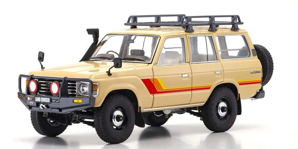 1:18 Toyota Land Cruiser 60 with Parts -- Beige -- Kyosho KS08956XBE