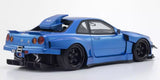 (Pre-Order) 1:18 Nissan R34 Skyline GTR Khyzyl Saleem -- Blue -- Kyosho: Samurai