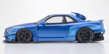 (Pre-Order) 1:18 Nissan R34 Skyline GTR Khyzyl Saleem -- Blue -- Kyosho: Samurai