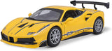 1:24 Ferrari 488 Challenge -- #25 Yellow -- Bburago Race & Play