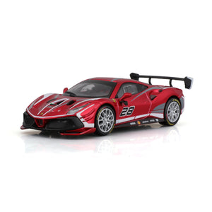 1:43 Ferrari 488 Challenge EVO 2020 -- #28 Red -- Bburago