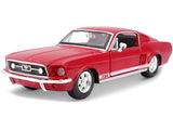 1:24 1967 Ford Mustang GT -- Red w/White Stripes -- Maisto