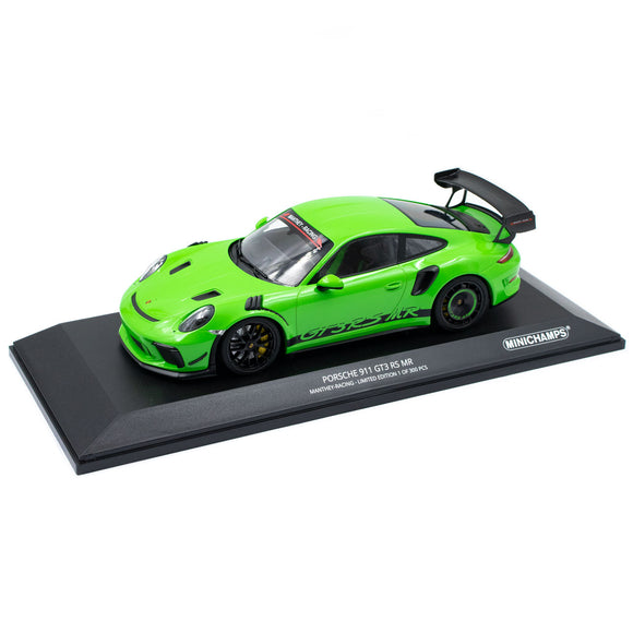 1:18 Porsche 911 GT3 RS MR Manthey Racing -- Green w/Black Wheels -- Minichamps