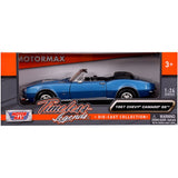 1:24 1969 Chevrolet Camaro SS Convertible -- Blue -- MotorMax