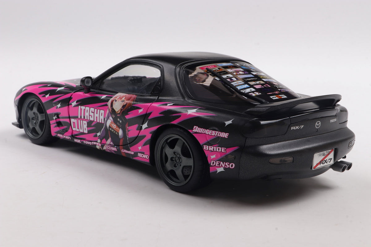 1:18 Mazda RX7 (FD3RS) Solido Wroks -- Itasha Club Black/Pink -- Solid