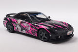 1:18 Mazda RX7 (FD3RS) Solido Wroks -- Itasha Club Black/Pink -- Solido