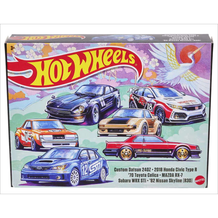 Hot Wheels -- Japanese Themed 6 Pack (HLK49) -- Skyline, Datsun, Civic