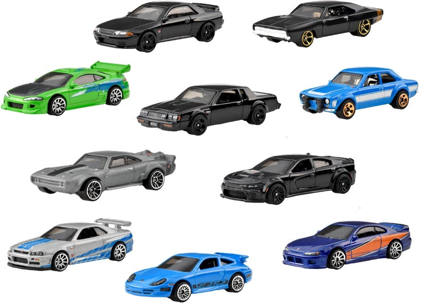 Hot Wheels -- Fast & Furious 10 Pack (HNT21) -- Skyline, Charger, Ecli