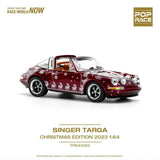1:64 Porsche 911 (964) Targa "Singer" -- Christmas Edition in Red -- Pop Race