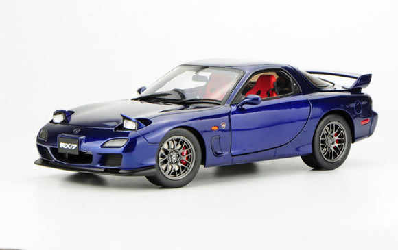 1:18 Mazda RX7 Spirit R w/13B Engine Display -- Metallic Blue -- Polar