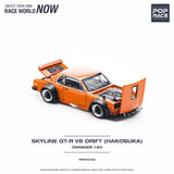 1:64 Nissan Skyline GT-R (KPGC10) Hakosuka-- V8 Drift Car Orange-- Pop Race