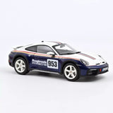 1:18 Porsche 911 (992) Rally Dakar Roughroads Coupe -- White/Blue -- Norev