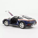 1:18 Porsche 911 (992) Rally Dakar Roughroads Coupe -- White/Blue -- Norev