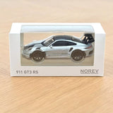 1:43 Porsche 911 (992) GT3 RS 2022 -- Silver w/Black Stripes -- Norev