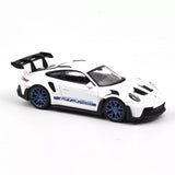 1:43 Porsche 911 (992) GT3 RS 2022 -- White w/Blue Stripes -- Norev