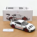 1:12 Porsche 911 (992) GT3 RS Coupe 2022 -- White w/Red Wheels -- Norev