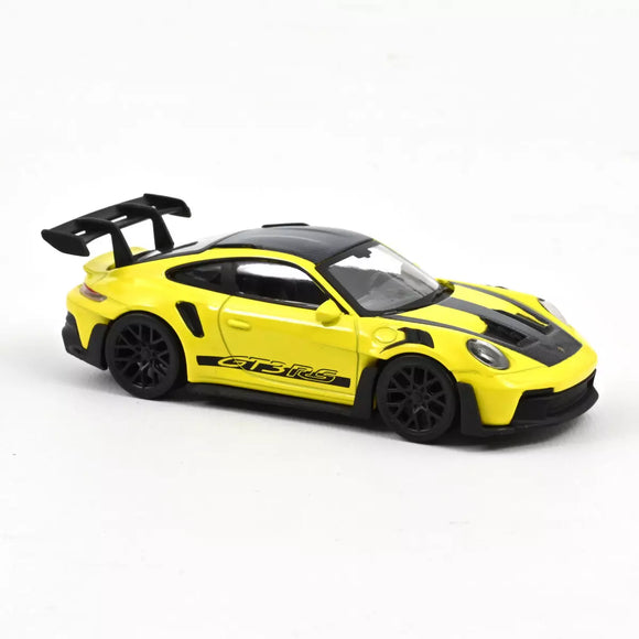 1:43 Porsche 911 (992) GT3 RS 2022 -- Yellow w/Black Stripes -- Norev