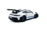 1:18 Porsche 911 (992) GT3 RS 2024 -- White w/Blue Stripes -- Solido