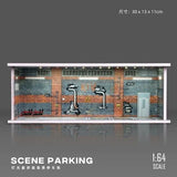 1:64 Diorama – Garage Scene Outdated Factory C (Boxed) Miniature Scene -- SCJ 384C