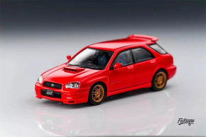 1:64 Subaru Impreza WRX STi GG "Blob Eye" Wagon -- Red -- Furuya